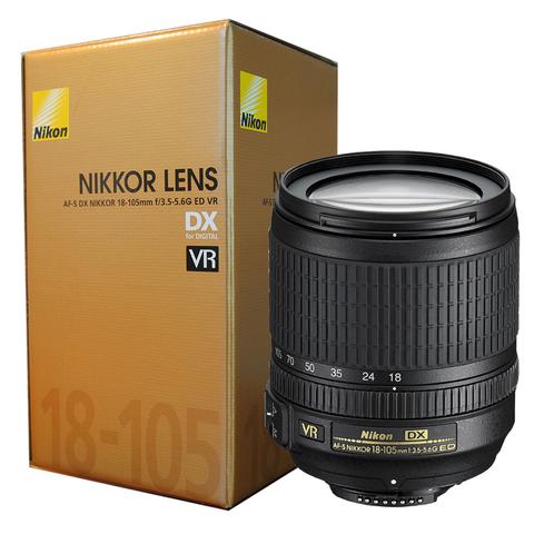 Nikon AF-S DX NIKKOR 18-105mm f/3.5-5.6G ED VR Lens with Lens Pouch